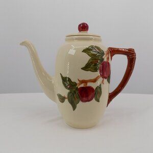 Franciscan Apple Coffee Pot Lid Vintage 8 5/8" tall 6 cup 1940s California